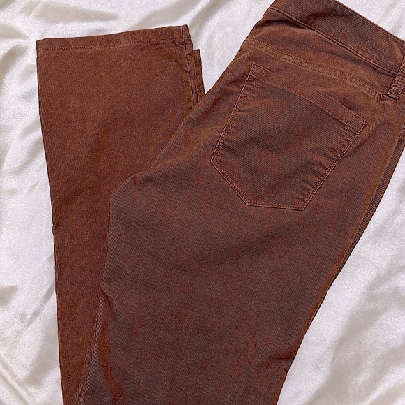 Loft Terracotta Brown Modern Fit Straight Leg Corduroy Jeans Pants Size 26/2 - Picture 8 of 12